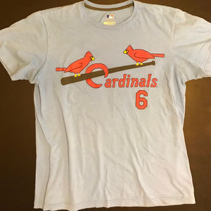 Mens St. Louis Cardinals Stan Musial Blue L Shirt